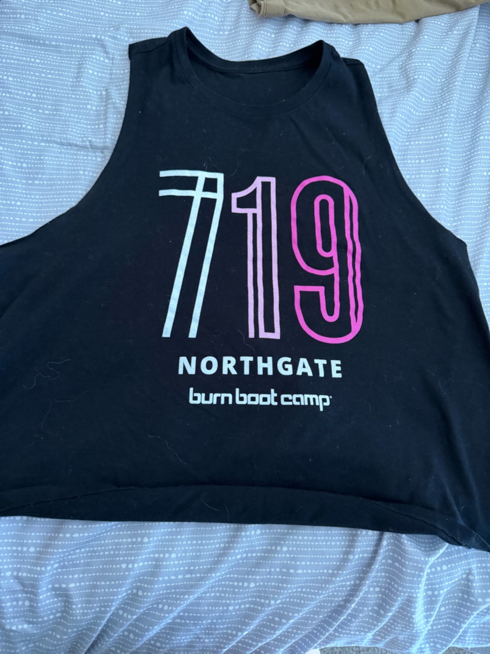 Burn boot camp race tank